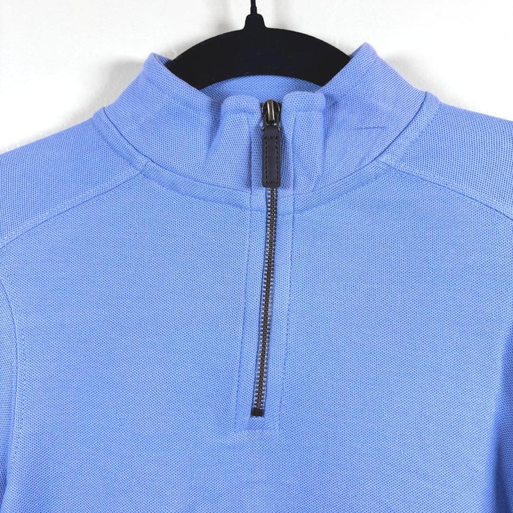 Tommy Bahama Kids 1/4 Zip Mesh Sweatshirt Boy S(5-6) Periwinkle Blue Lightweight